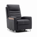 Fabric reclining chair with lift function in dark gray 80 x 92 x 105cm