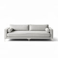 Modern grey fabric sofa with removable cushions 200 x 90 x 85cm
