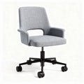 Drafting chair with fabric upholstery on rolling base in gray 50 x 55 x 90cm